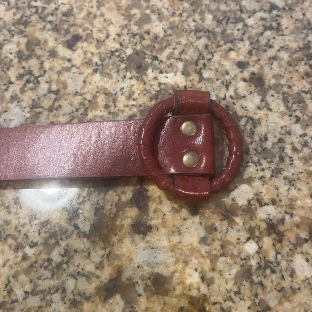 Gap Vintage Brown Leather Belt Adjustable Sliding Buckle L